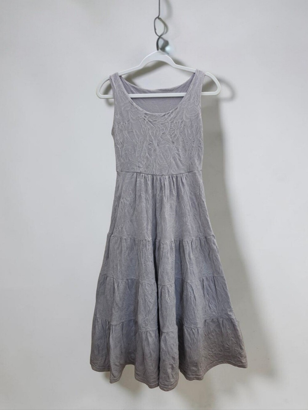 Metalicus from Australia Grey Sleeveless Tiered Midi-Dress Size XS-M